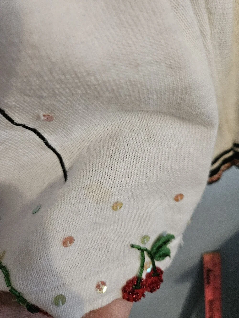 Jack B. Quick White Embellished Flamingo Cardigan